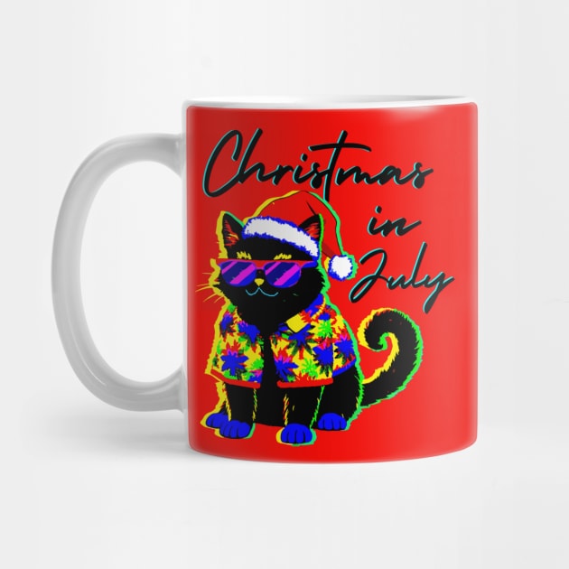 Glitch Cat Christmas in July by The WYLD Tribe